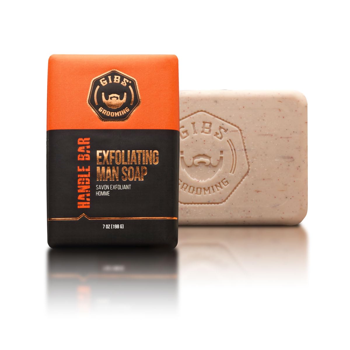 GIBS Handle Bar Exfoliating Soap – 7oz Citrus, Basil & Oak Fragrance