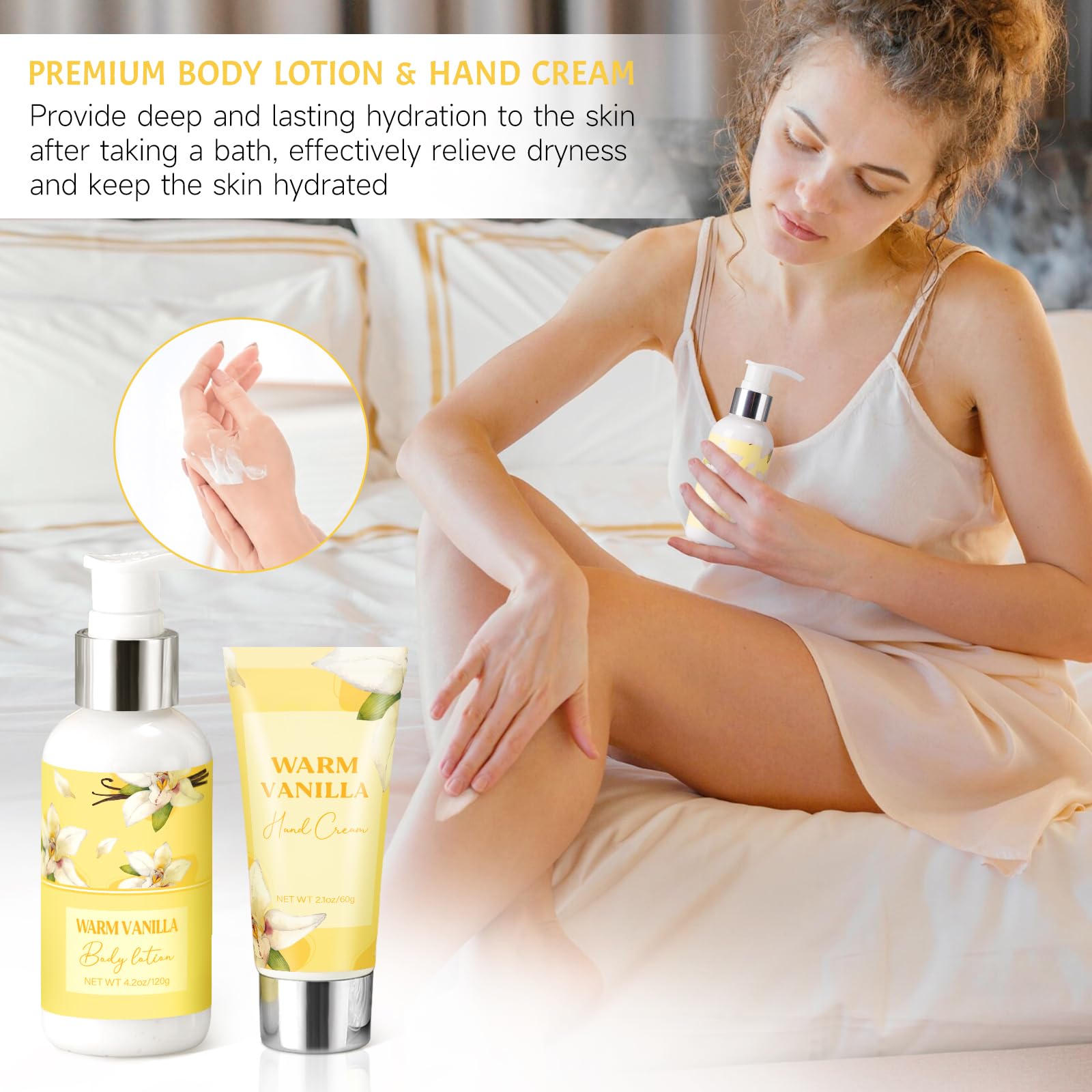 GiftPeak Birthday Spa Gifts for Women – Vanilla Self-Care Box for Mom, Wife, Friend