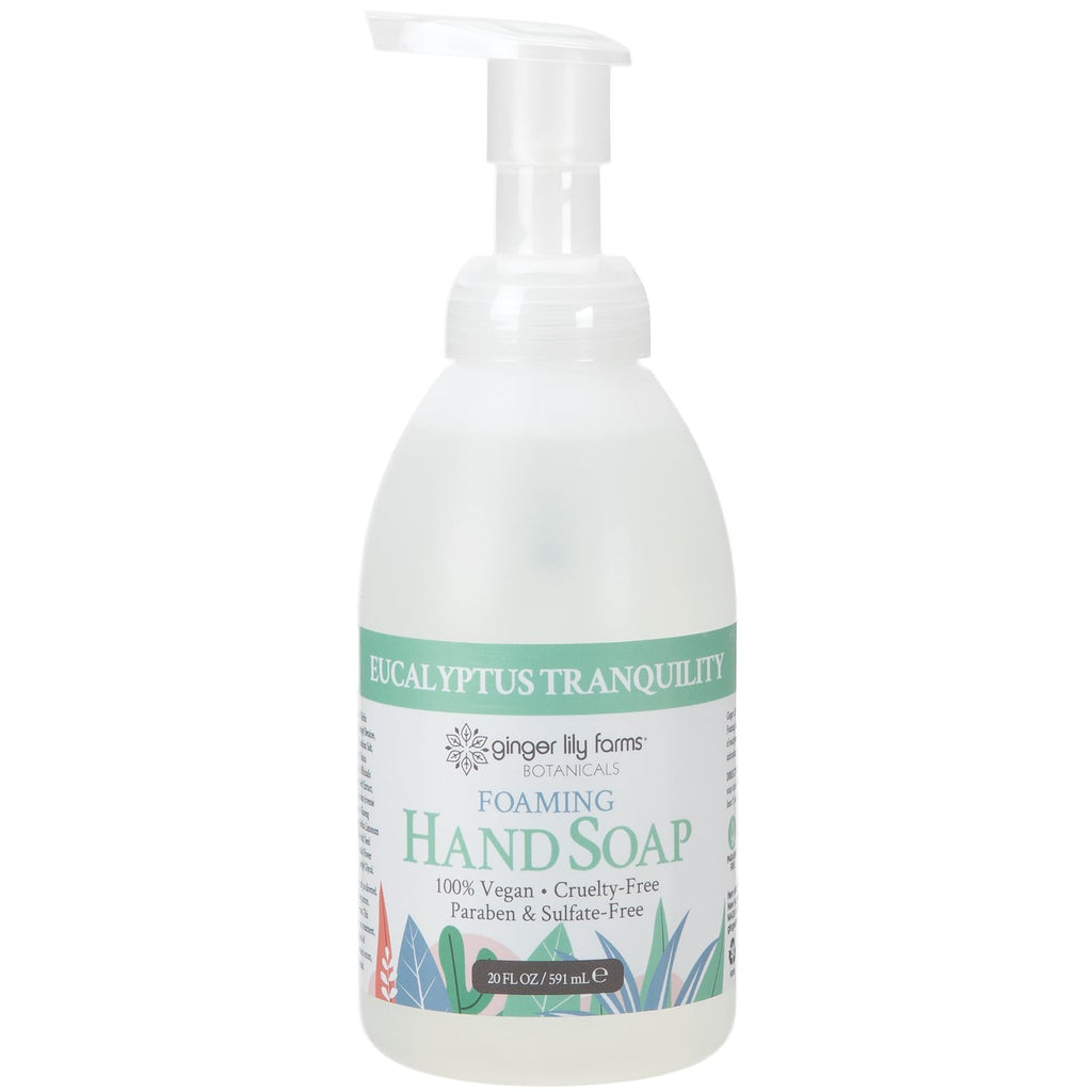 Ginger Lily Farms Botanicals All-Purpose Foaming Hand Soap Refill – Vegan, Cruelty-Free, Eucalyptus Tranquility, 20 fl oz (Pack of 8)