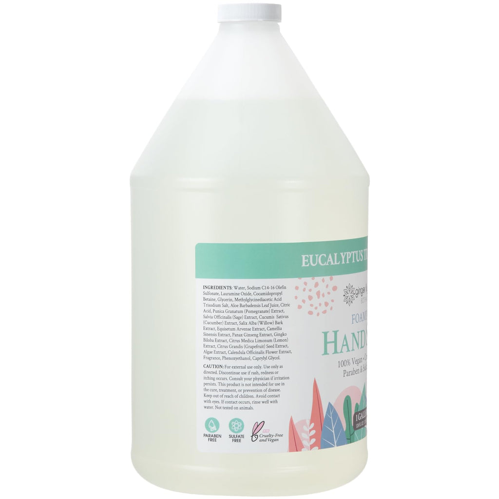 Ginger Lily Farms Botanicals All-Purpose Foaming Hand Soap Refill — 128 fl oz, 100% Vegan & Cruelty-Free, Eucalyptus Tranquility