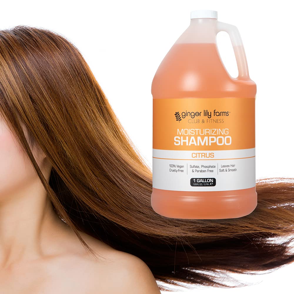 Ginger Lily Farms Club & Fitness Moisturizing Shampoo – 1 Gallon Refill, Vegan & Cruelty-Free