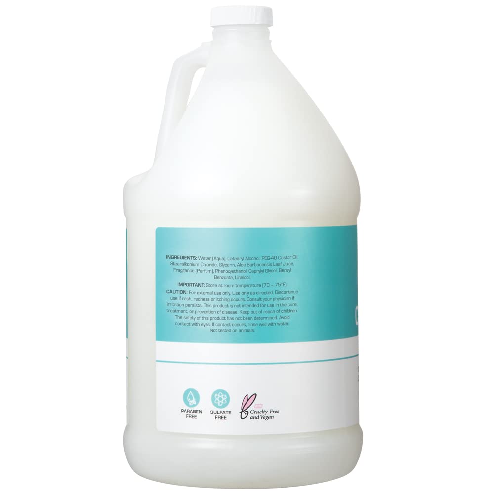Ginger Lily Farms Club & Fitness Moisturizing Conditioner – 1 Gallon Refill Pack (Pack of 4) | Ocean Breeze, Vegan & Cruelty-Free