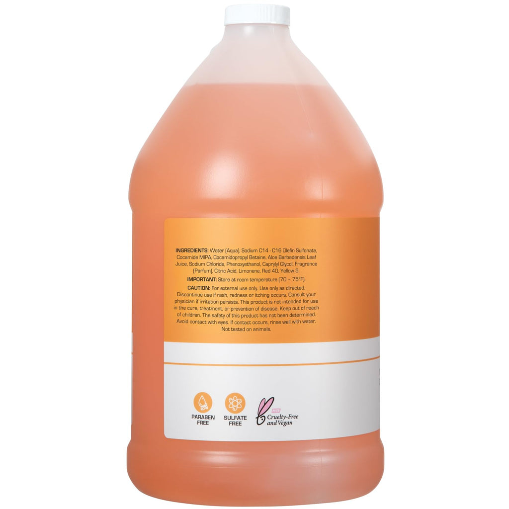 Ginger Lily Farms Club and Fitness Citrus Moisturizing Shampoo – 1 Gallon Refill (Pack of 4) | All Hair Types | Vegan and Cruelty-Free