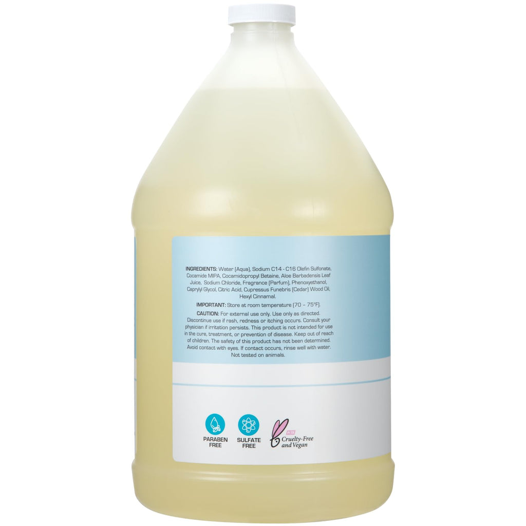 Ginger Lily Farms Club & Fitness Moisturizing Shampoo – All Hair Types, 1 Gallon Refill, Vegan & Cruelty-Free