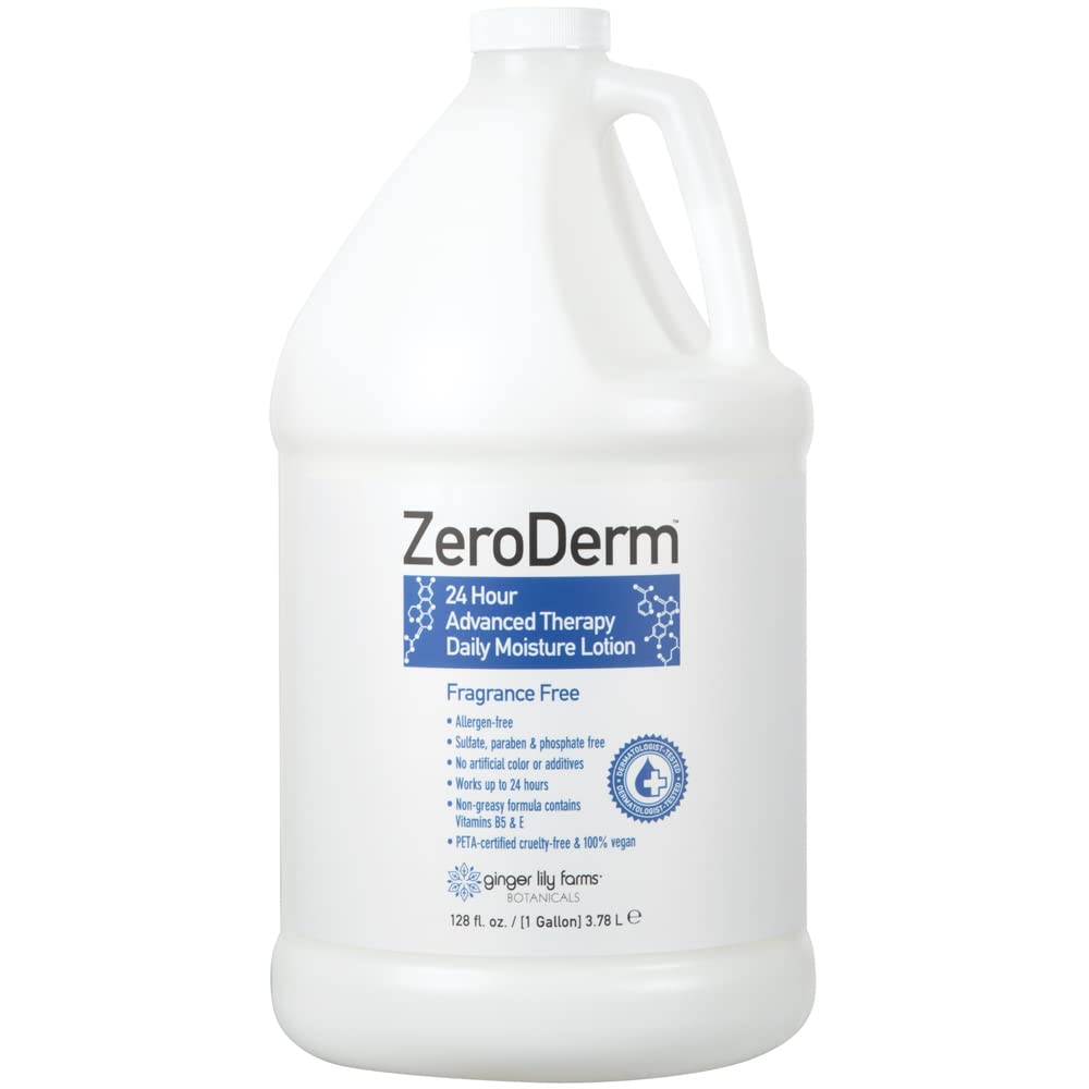 ZeroDerm 24H Advanced Therapy Lotion – Allergen-Free, Fragrance-Free Refill (1 gal) | Ginger Lily Farms