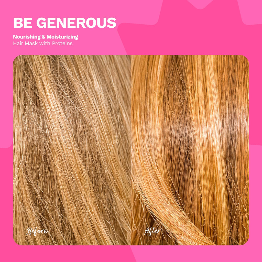 Deep Repair Hair Mask for Dry & Curly Hair – Castor Oil, Biotin, Ginger | Sulfate-Free | Be Generous by Ginger Milk – 8 oz