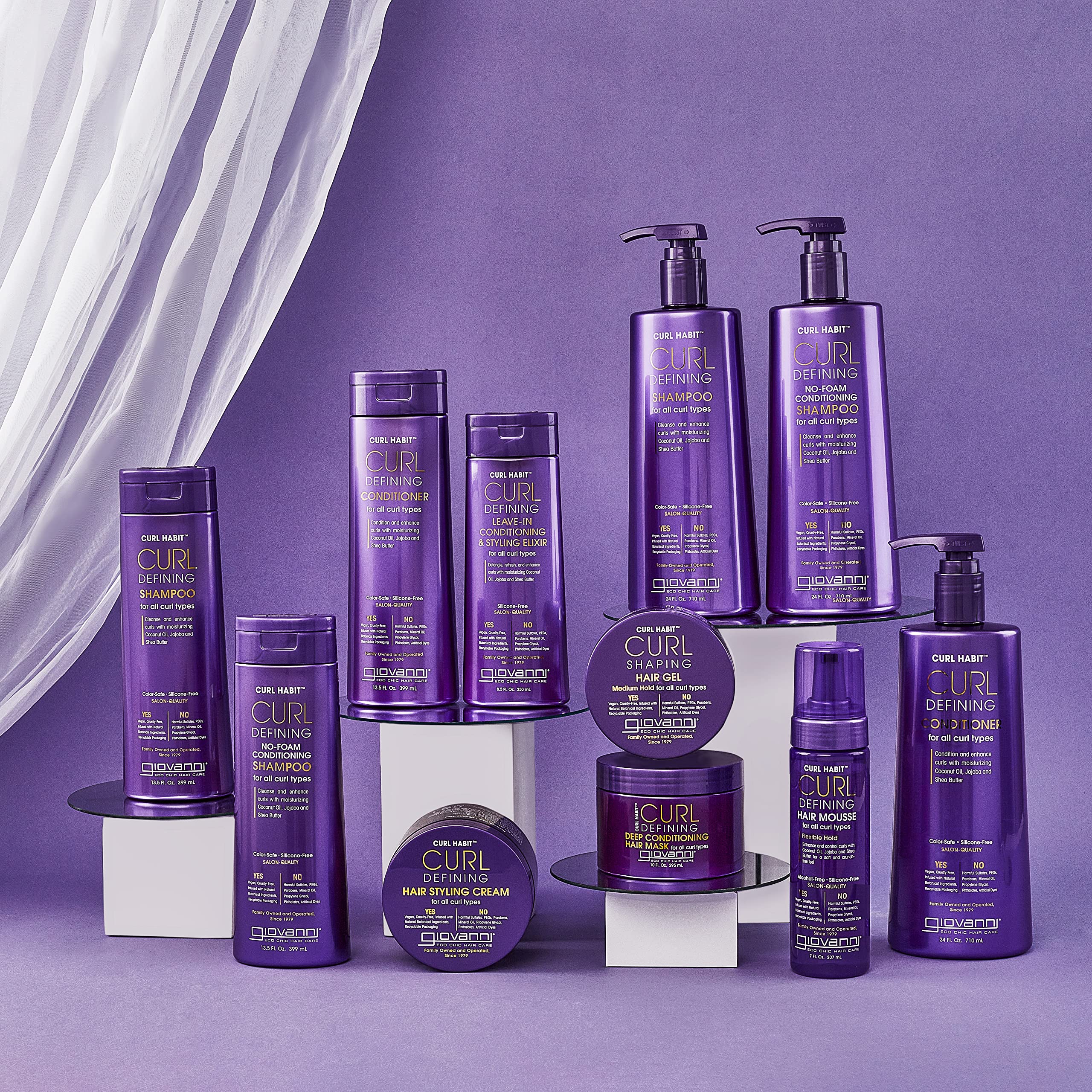 GIOVANNI Curl Habit Curl Defining Conditioner – For Curly Hair, Vegan, Cruelty-Free, Silicone-Free, 24 oz