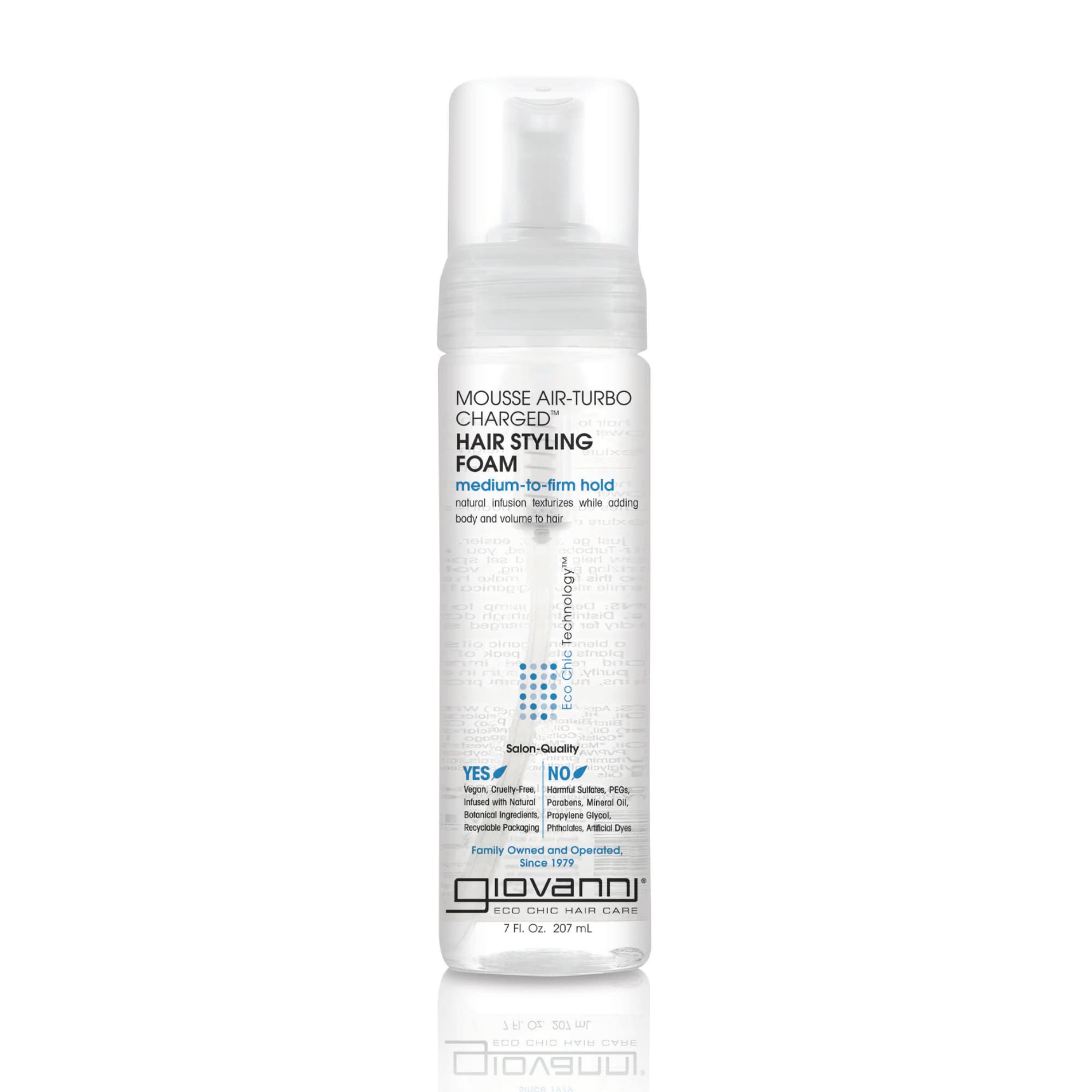 GIOVANNI Mousse Hair Styling Foam – Volumizing Curl & Wave Mousse, 7 Fl Oz