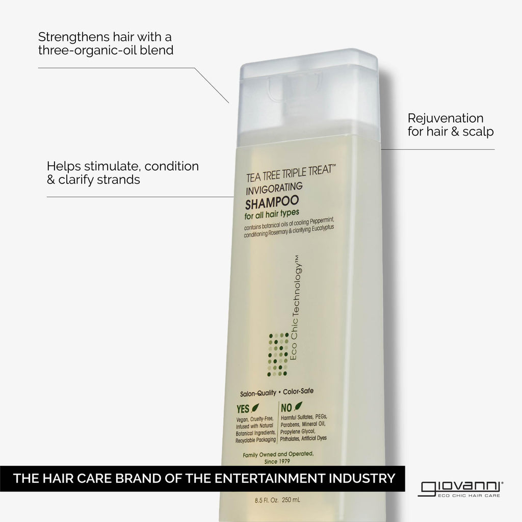 GIOVANNI Tea Tree Invigorating Shampoo – Clarifying, Color-Safe & Vegan