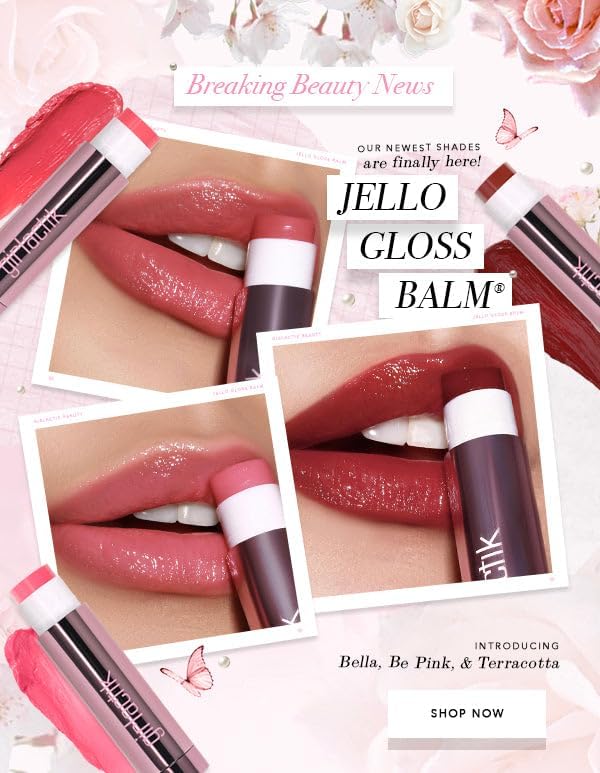 Girlactik Jello Gloss Lip Balm Bella – Original Hydrating Lip Glow with Vitamin E, Aloe Vera & Plant Oils (4.5 g)