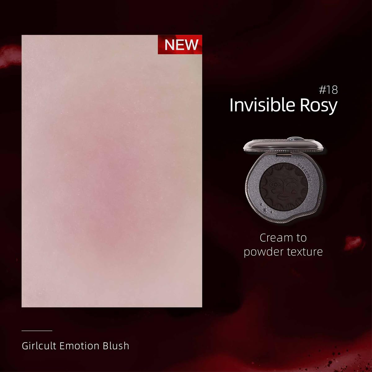 GIRLCULT Cream-to-Powder Blush – Soft Matte Cream Blush for Natural Flush (#18)