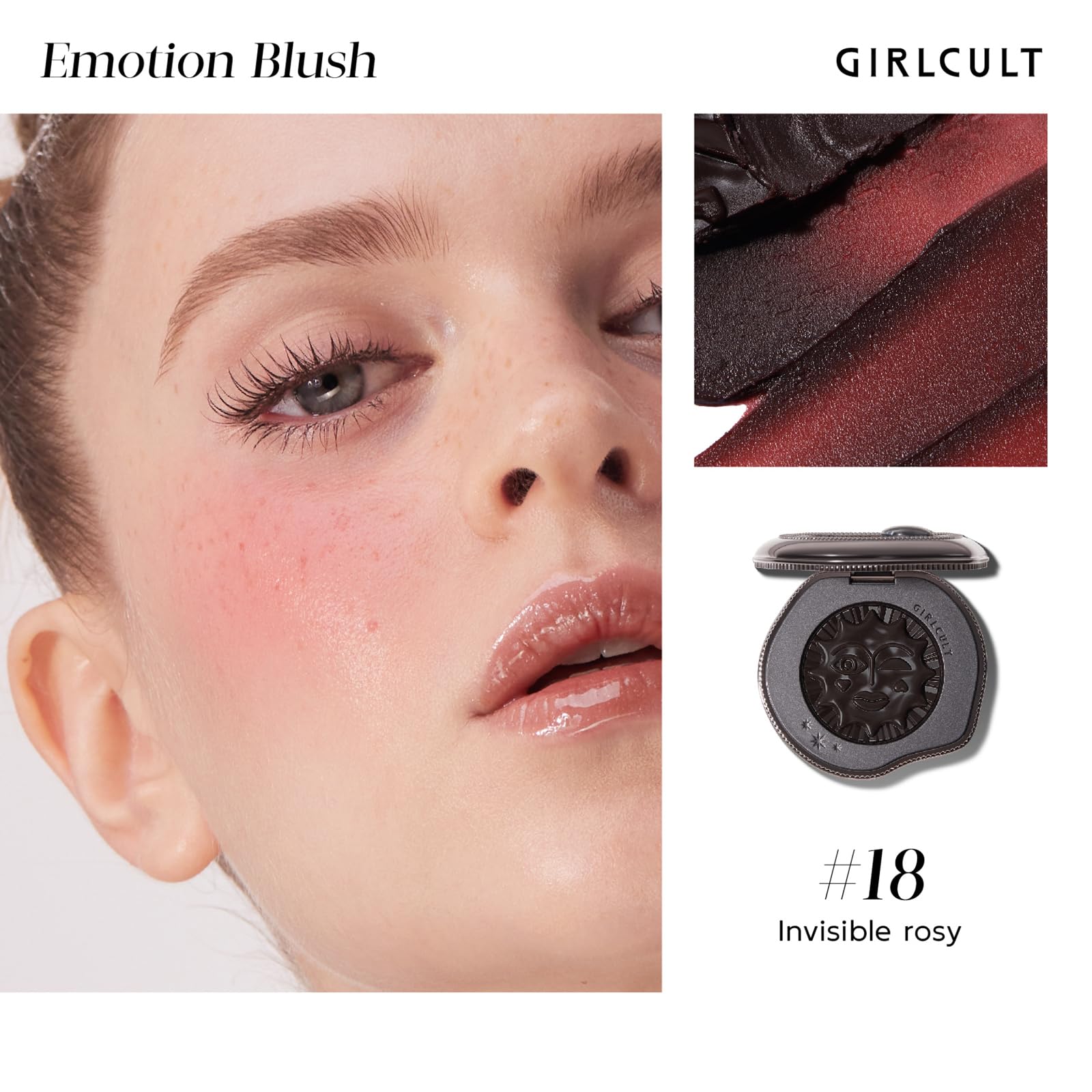 GIRLCULT 5-in-1 Makeup Gift Set – Eyeshadow Quad, Cream Blush, Matte Lip Stains & Hand Mirror
