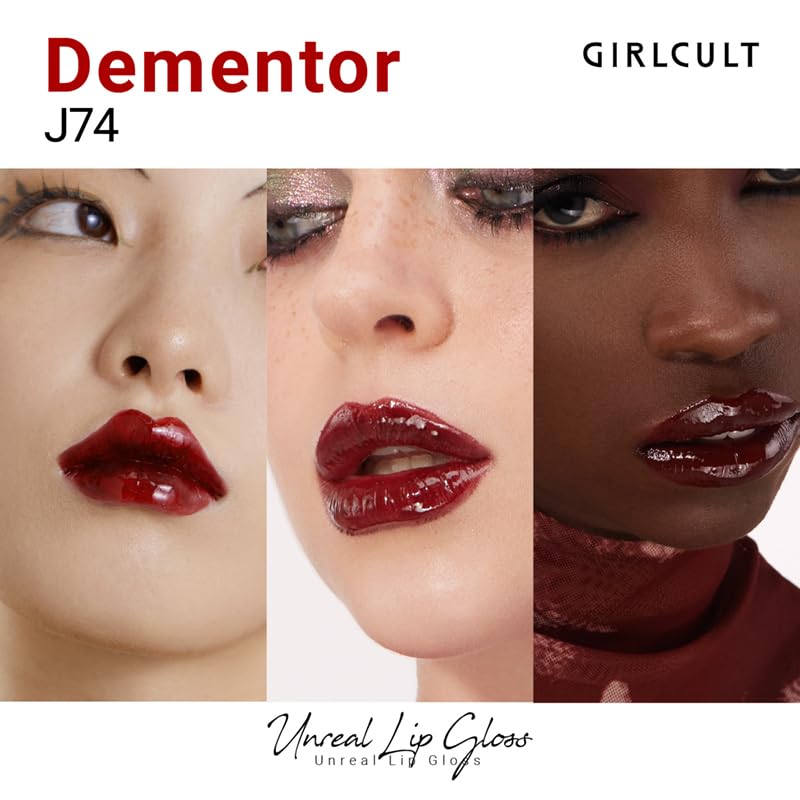 GIRLCULT Glass Shine Lip Gloss – Non-Sticky Hydrating Lip Stain with High-Gloss Finish