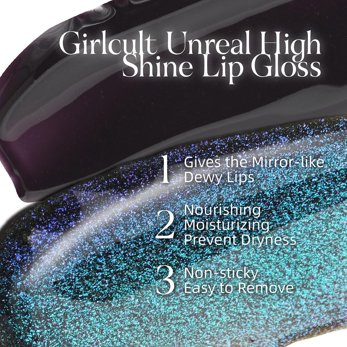 GIRLCULT Glass Shine Lip Gloss – Non-Sticky Hydrating Lip Stain with High-Gloss Finish