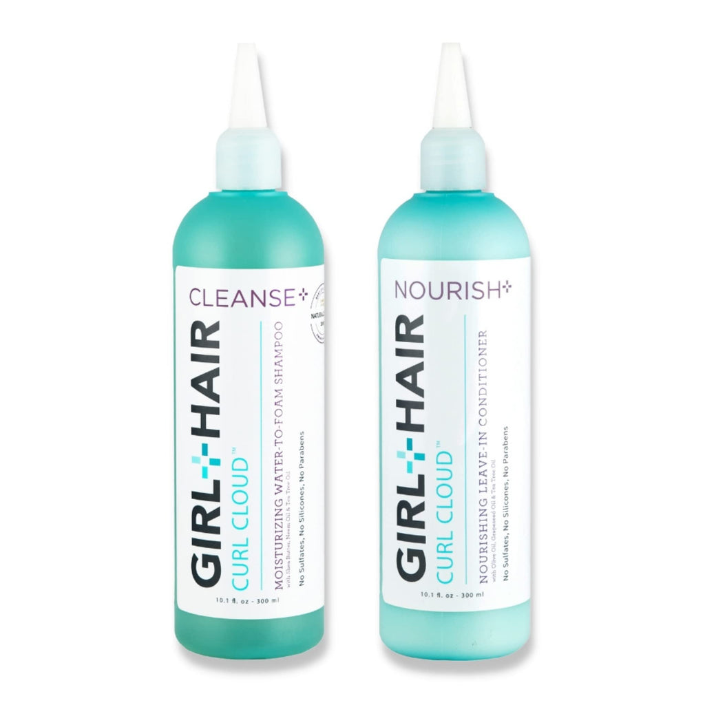 GIRL+HAIR Shampoo & Conditioner Set – Hydration for Dry Hair & Scalp, Color Safe, Vegan (2x 10.1 oz)