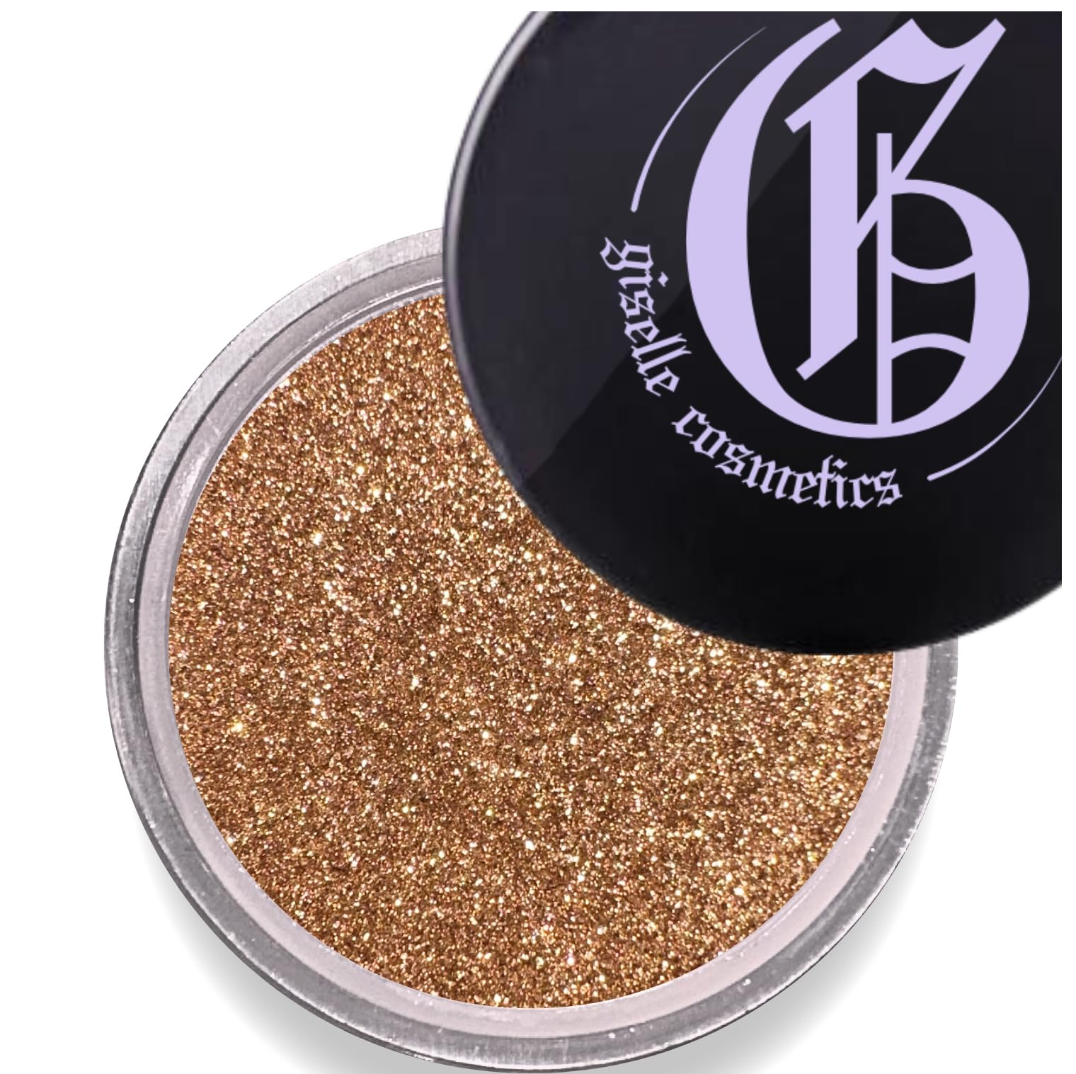 Giselle Cosmetics Brown Gold Loose Mineral Eye Shadow – Organic, Talc-Free, Iridescent Glitter