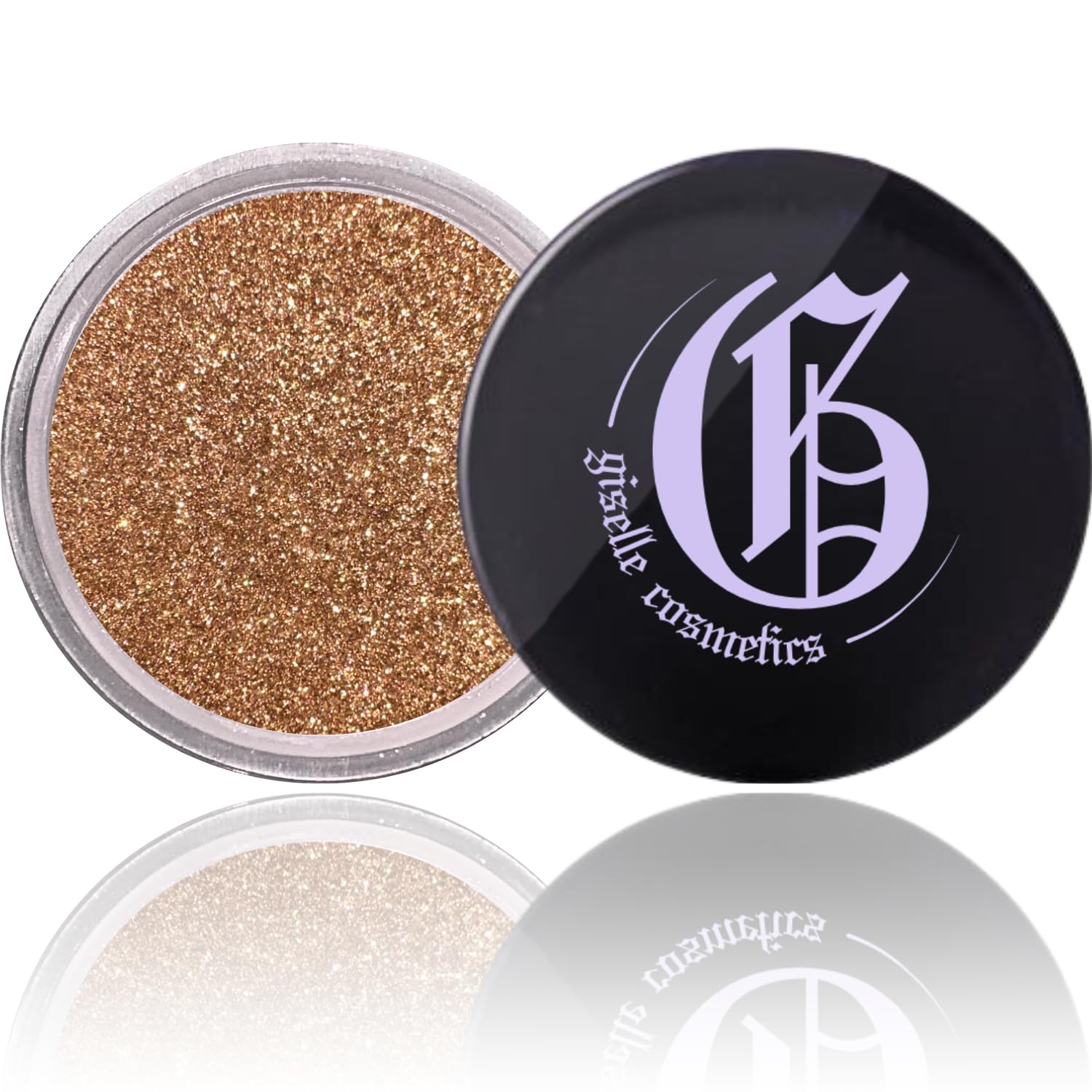 Giselle Cosmetics Brown Gold Loose Mineral Eye Shadow – Organic, Talc-Free, Iridescent Glitter