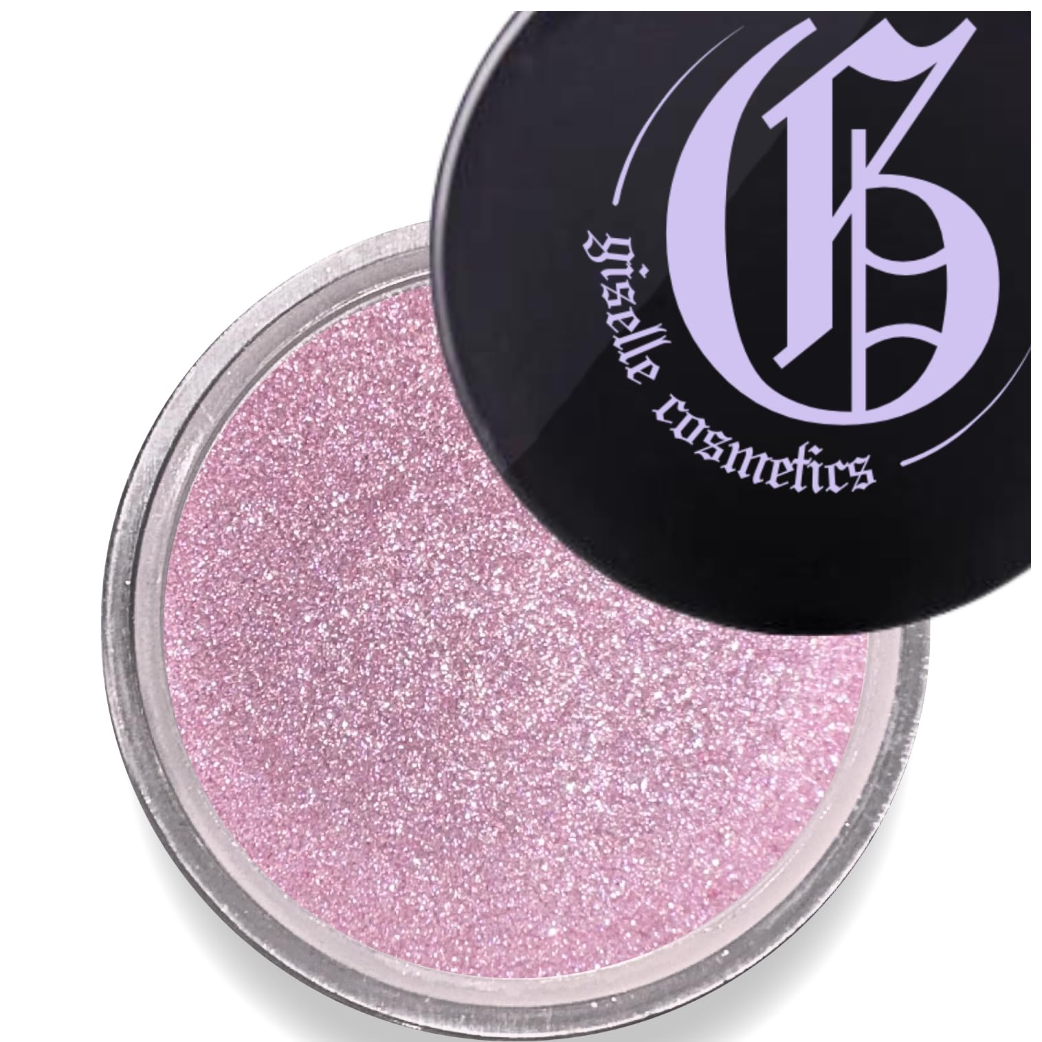 Giselle Cosmetics Silver Pink Mineral Loose Eyeshadow – Organic Sparkle & Shimmer Palette