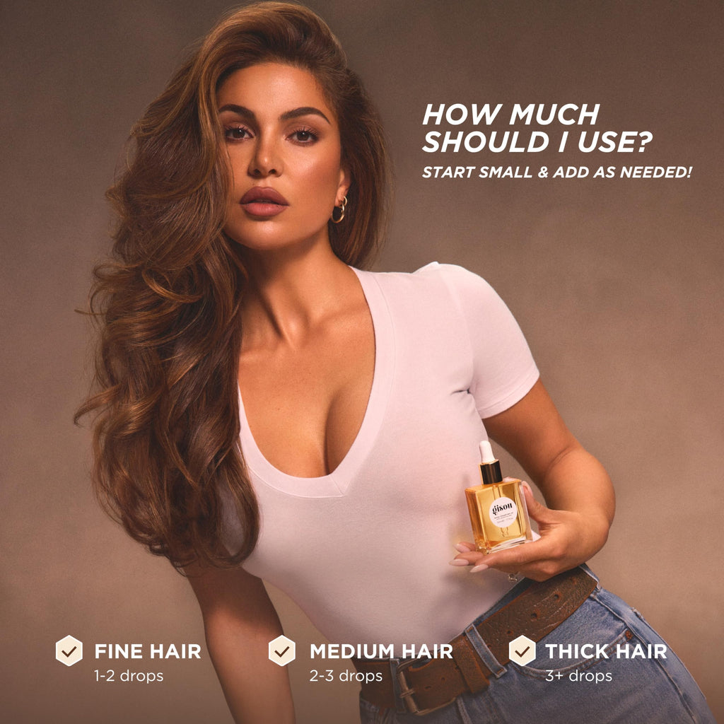 Gisou Honey Infused Hair Oil Mini – Hydration, Shine & Heat Protection (0.7 fl oz)