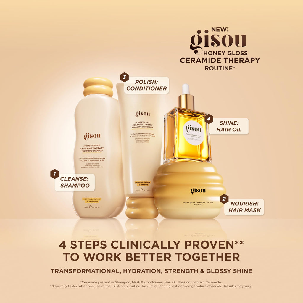 Gisou Honey Infused Hair Oil – Hydration, Shine & Frizz Control for All Hair Types | 1.7 Fl Oz