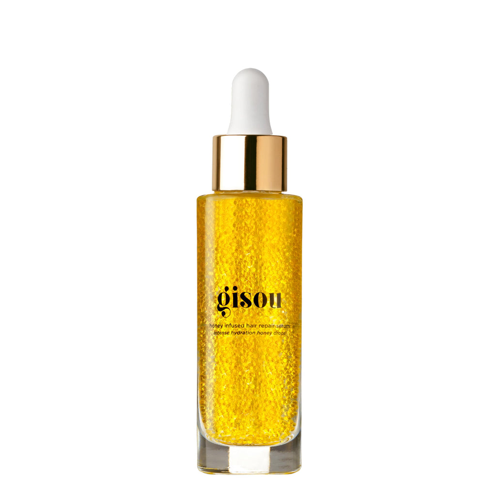 Gisou Honey Infused Hair Repair Serum — Seals Split Ends, Strengthens, and Protects Hair with Plant-Based Keratin (1 Oz)