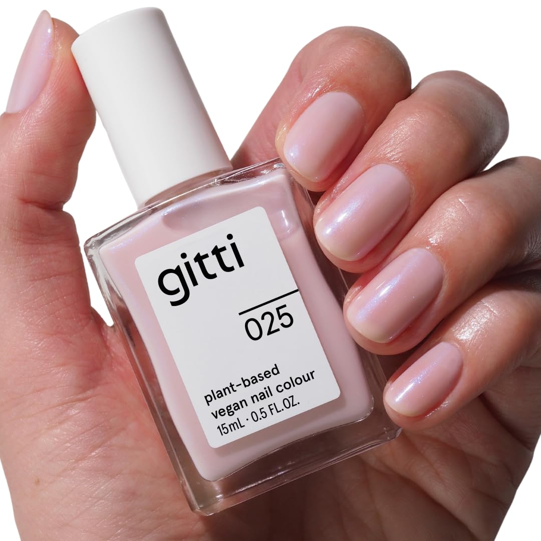 gitti Plant-based Nail Polish Shade 025 Blushing Pink | 30-Free, Vegan & Cruelty-Free