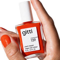 gitti Plant-based Nail Polish No. 139 Fiery Orange – 30-Free, Vegan, Cruelty-Free, High-Performance Color (0.5 fl oz)