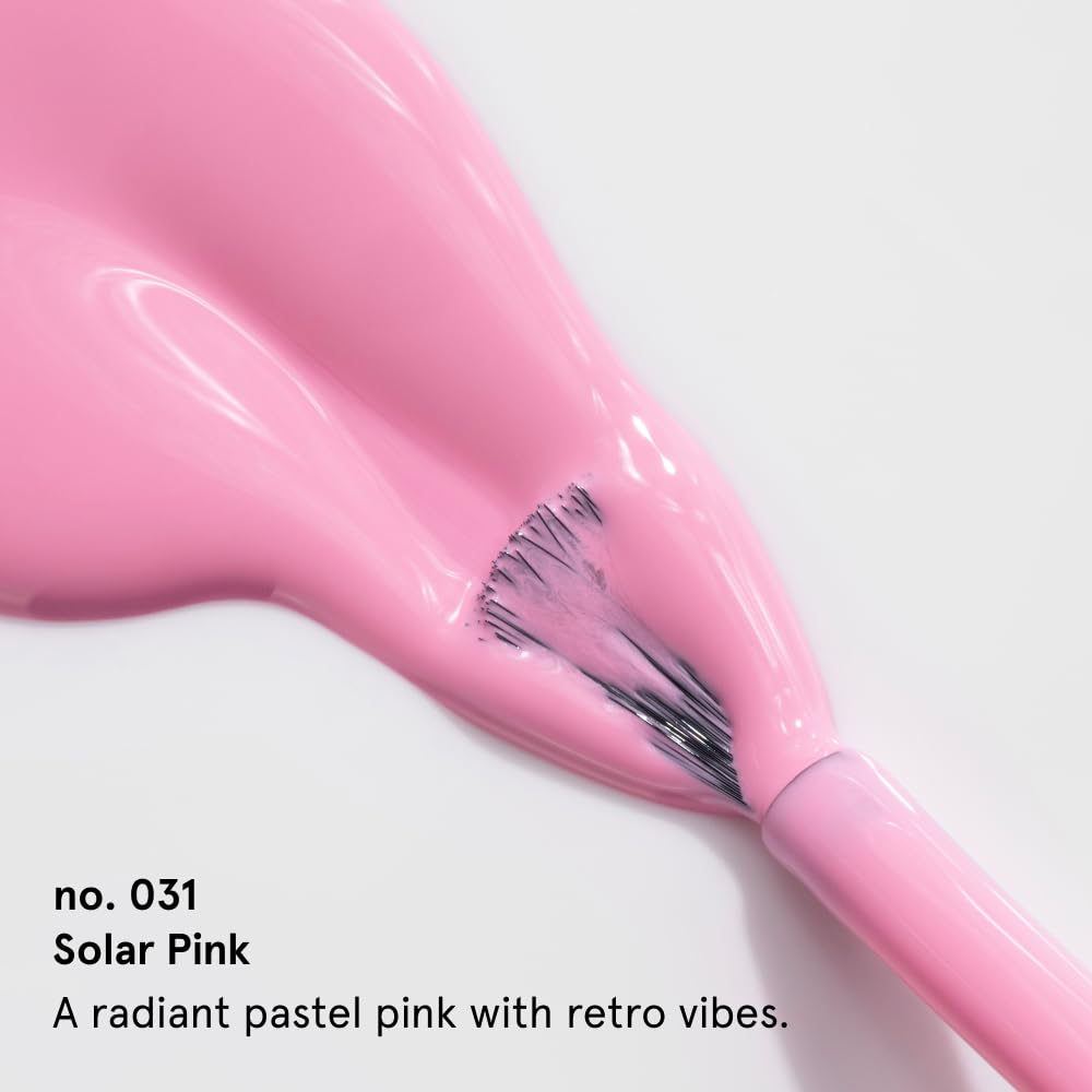 gitti Plant-based Nail Polish Solar Pink 031 – Non-Toxic, 30-Free, Vegan, Cruelty-Free, Glossy Color (0.5 fl oz)