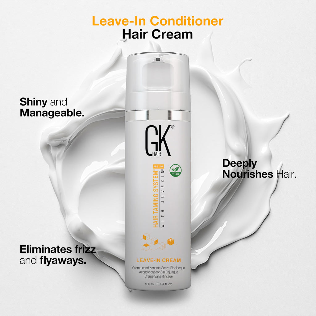 GK HAIR Vegan Leave-In Conditioner for Dry & Damaged Hair (130ml) | Hydration & Frizz Control