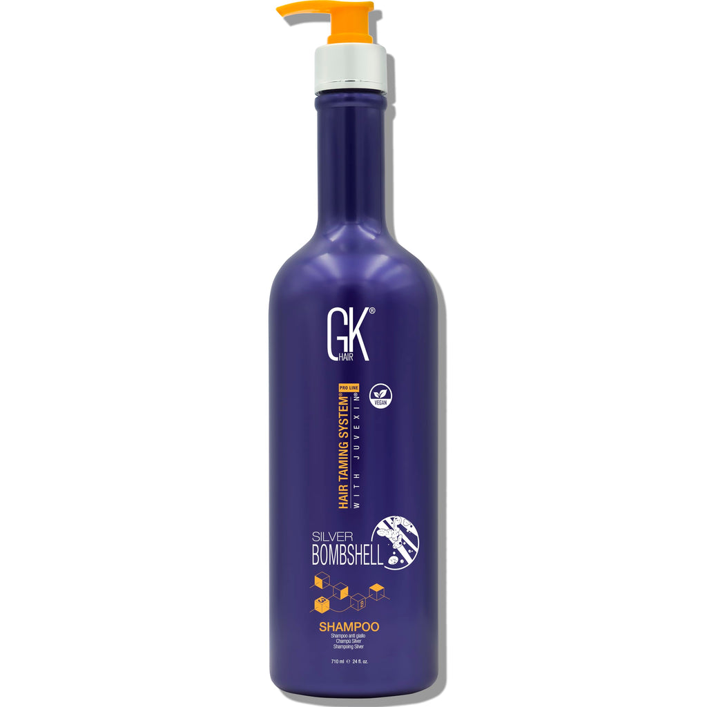 GK Hair Silver Bombshell Purple Shampoo 24 oz for Blonde and Gray Hair