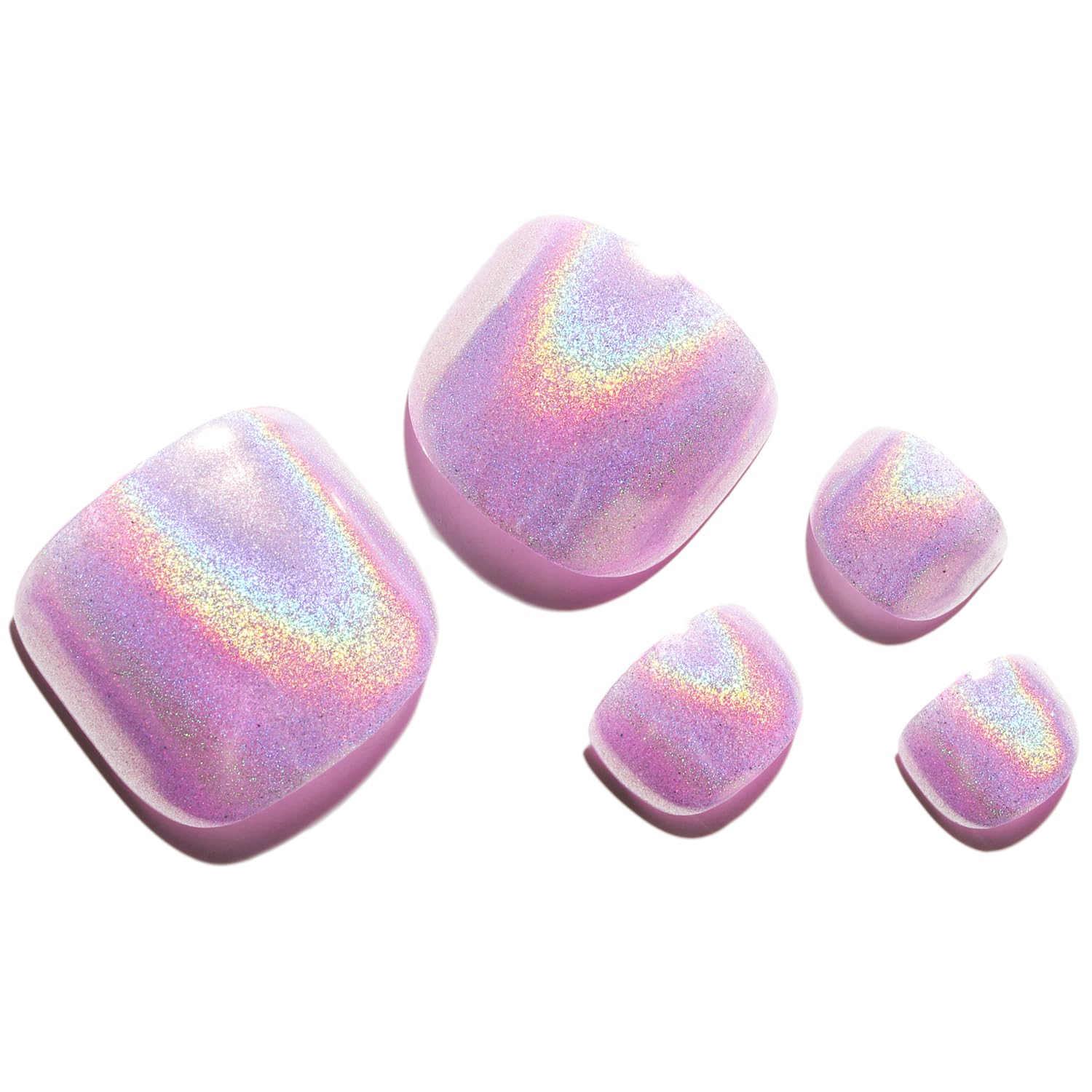 Glamermaid Press On Nails with Gel Finish – Reusable Glossy Nail Kit for Home Manicures