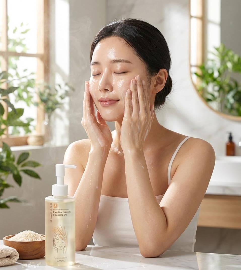 Glamfox Rice Niacinamide Cleansing Oil – Brightening & Hydrating (200ml)