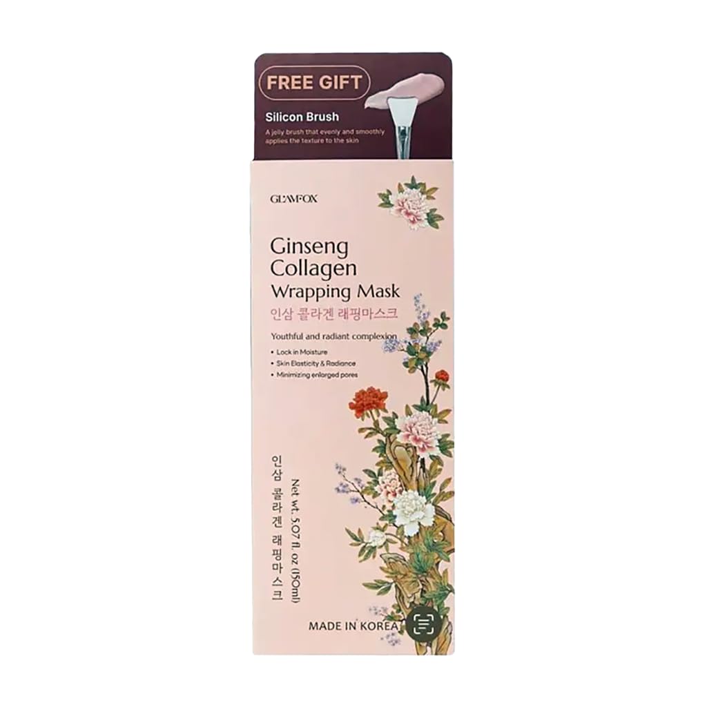 Glamfox Ginseng Collagen Wrapping Mask – Luxurious 5.07 fl oz Skincare Treatment