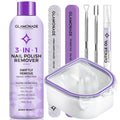 Glamonade Acetone Nail Polish Remover Kit | Gel Removal Kit with Tools & Cuticle Oil