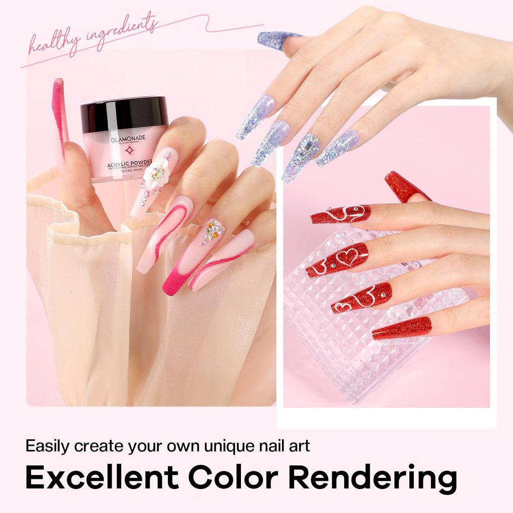 Glamonade Nail Kit Acrylic Set for Beginners | Professional Starter Supplies