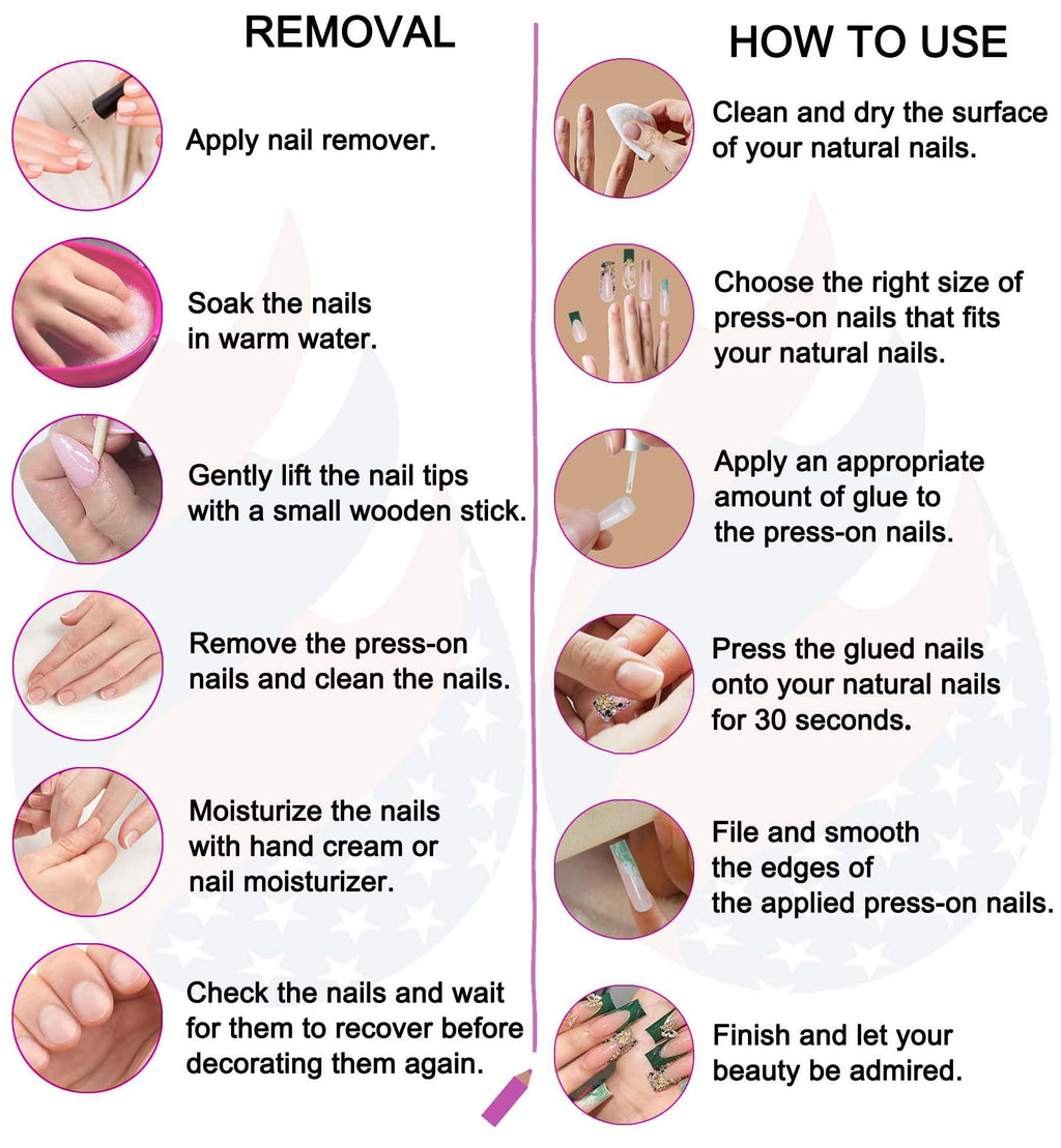 Gleamrain Handmade Almond Press-On Nails – 10Pcs Luxury Floral Design for Women | P02