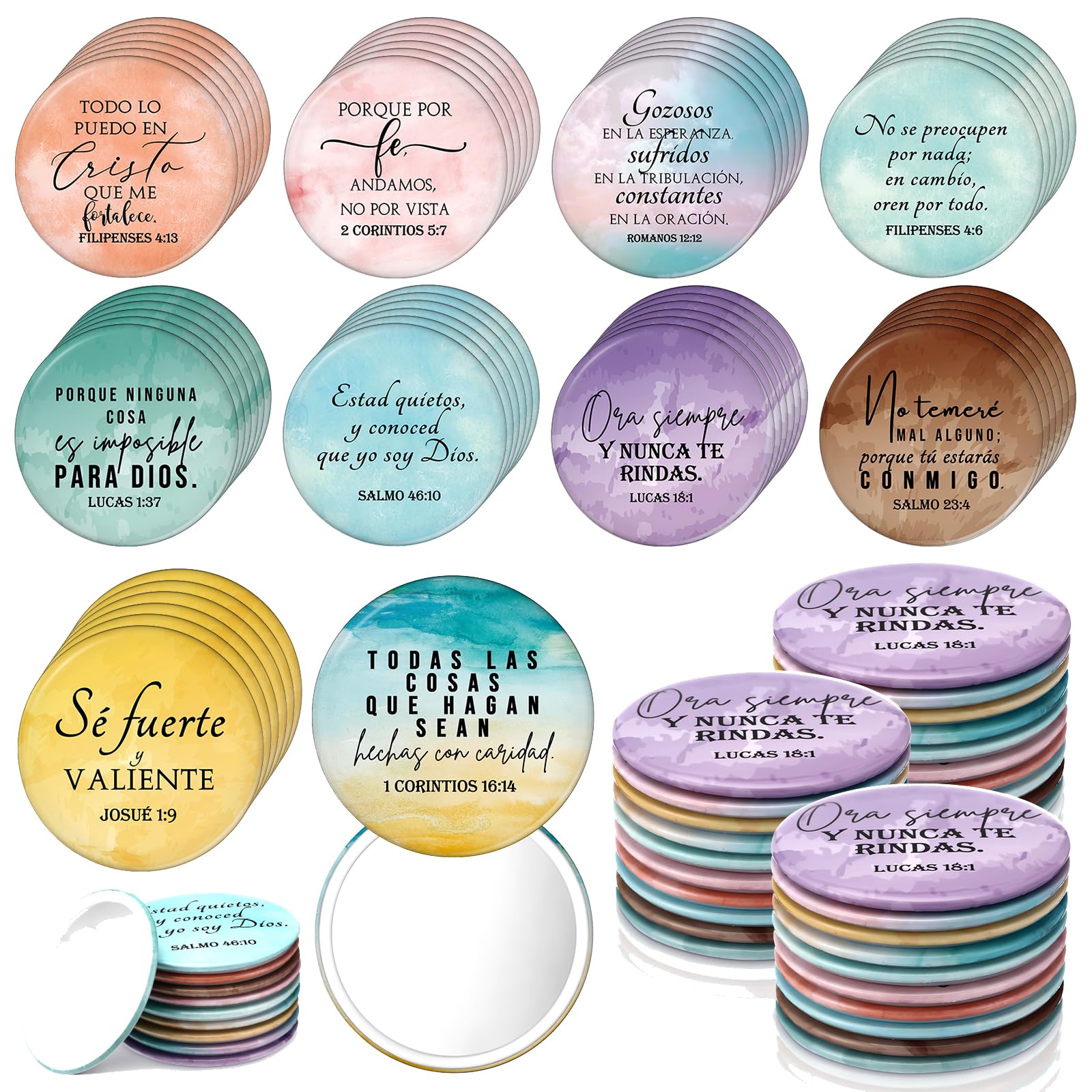 GlikCeil 80 Pcs Bible Verse Compact Mirrors – Inspirational Pocket Mirrors for Women