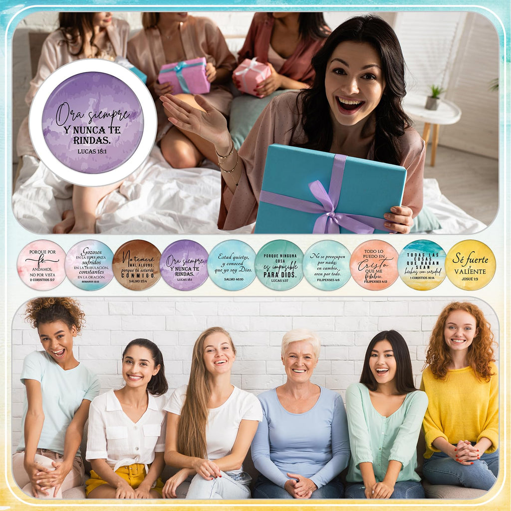 GlikCeil 80 Pcs Bible Verse Compact Mirrors – Inspirational Pocket Mirrors for Women
