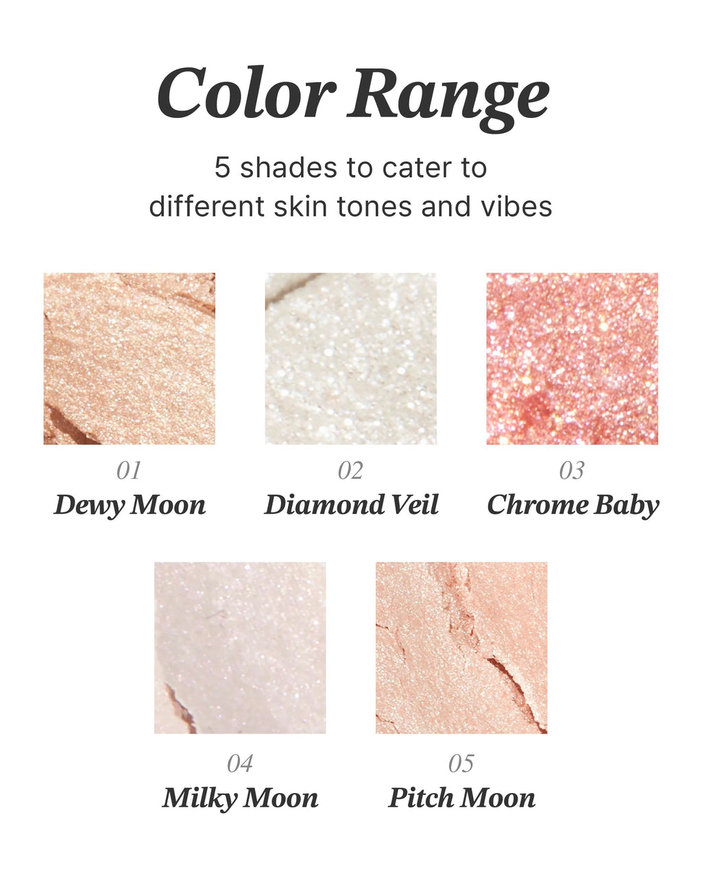 Glint Dewy Highlighter Pitch Moon (0.08oz) by Glint x VDIVOV – Luminous Glow, Micropearls, Silky Finish