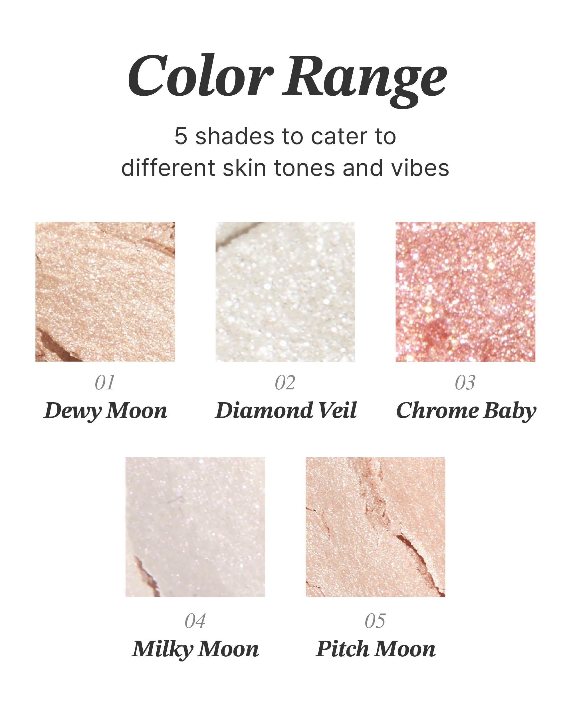 Glint Dewy Highlighter Pitch Moon (0.08oz) by Glint x VDIVOV – Luminous Glow, Micropearls, Silky Finish