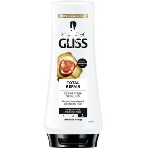 Gliss Total Repair Conditioner with Keratin — Up to 90% Less Hair Breakage | 200 ml