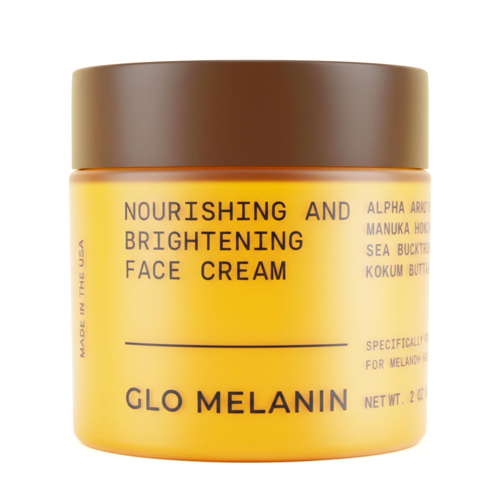 Glo Melanin Nourishing Face Cream – Hydrating Daily Moisturizer for Radiant, Even-Looking Skin (2 oz) – Vegan, Paraben-Free