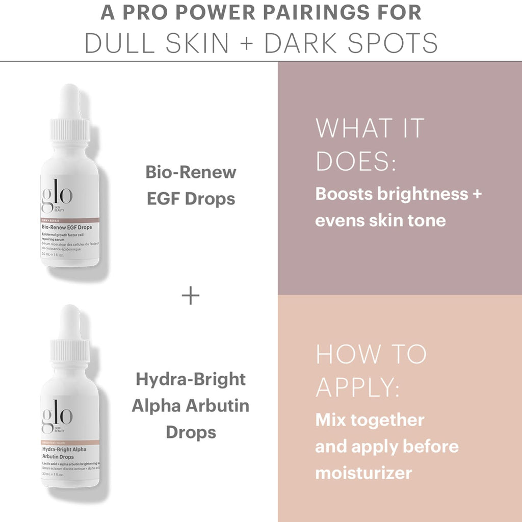 Glo Skin Beauty Hydra-Bright Alpha Arbutin Drops – Brightening Serum for Even Skin Tone