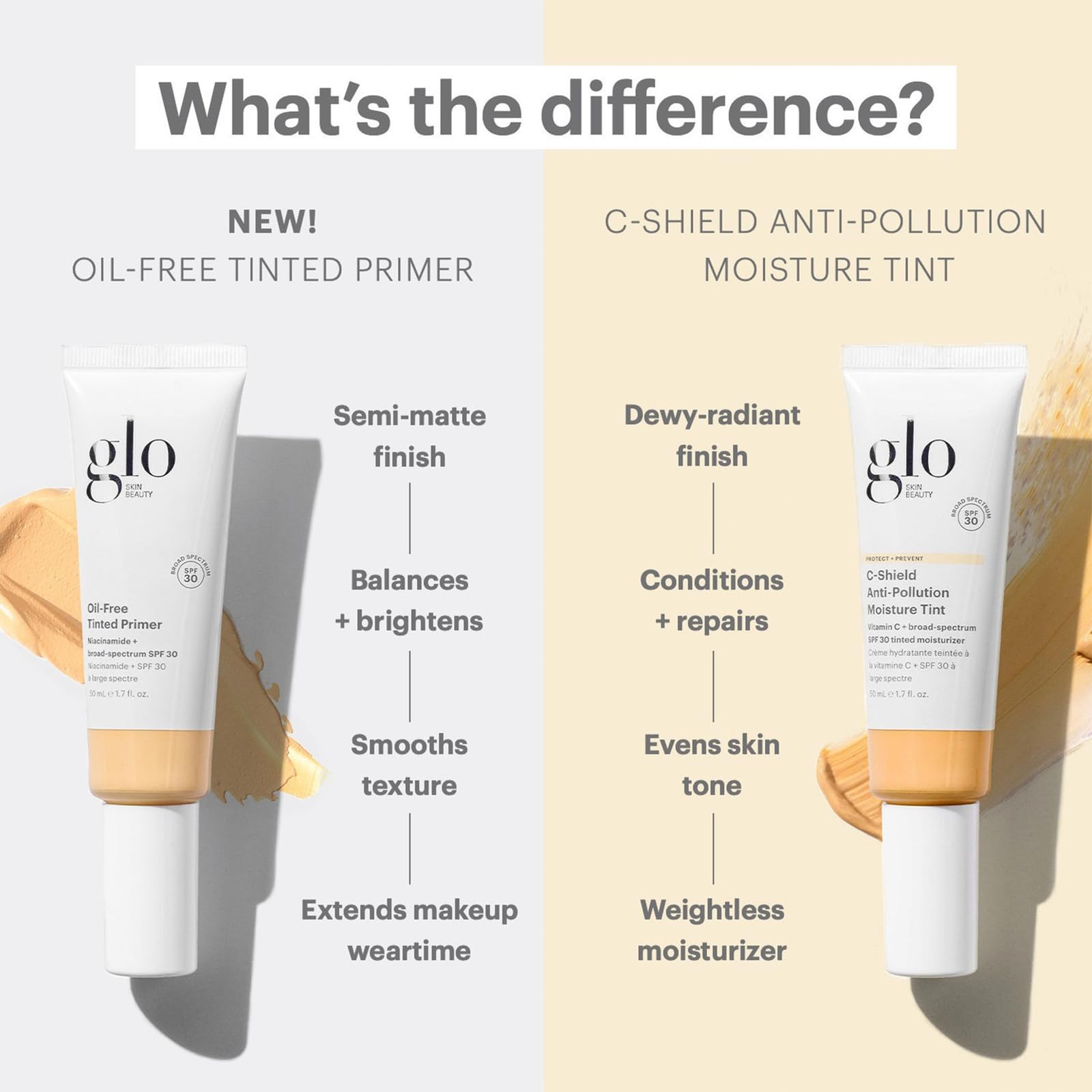 Glo Skin Beauty Oil-Free Tinted Primer SPF 30 Deep – 4-in-1 Mineral Foundation Primer