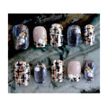 GLORS Purely Handmade Press On Nails | Short Square Gold & Pearl, 10 Pieces (Large, SS) | Salon-Quality Nail Art
