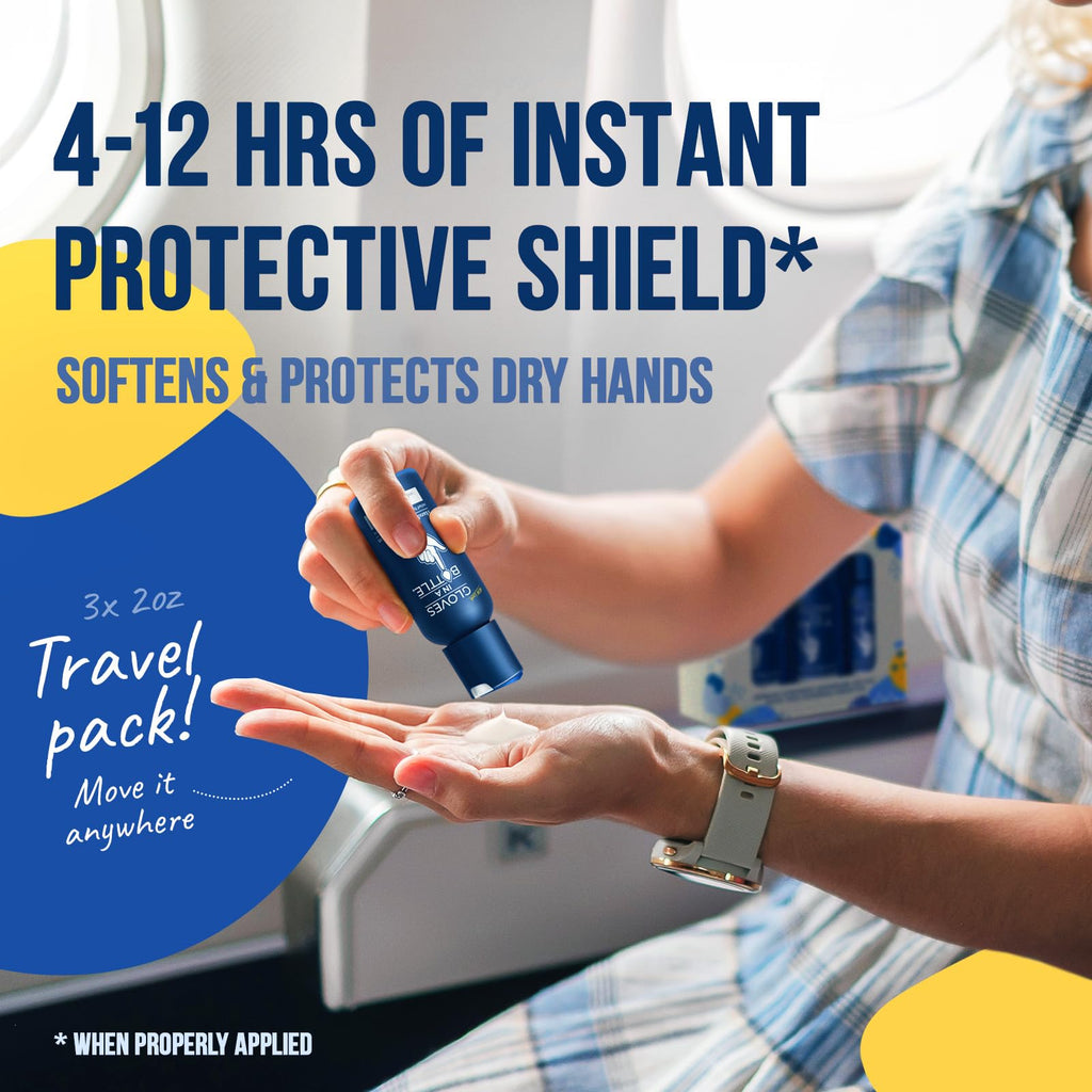 Gloves In A Bottle – Shielding Lotion for Dry Skin, Travel Size Hand Moisturizer