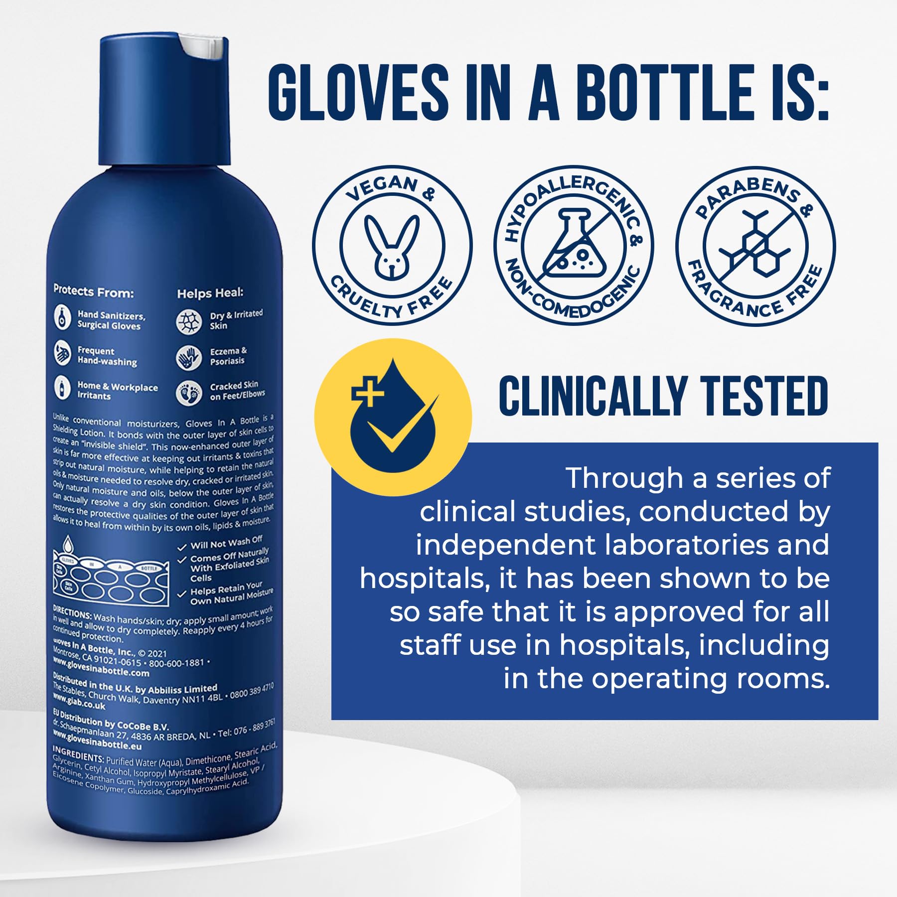 Gloves In A Bottle Shielding Lotion - 6-Pack with Dispenser for Dry Skin (8 oz)