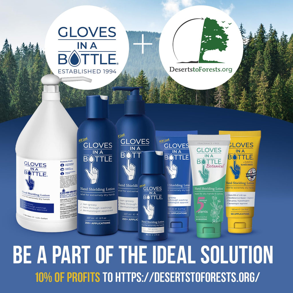 Gloves In A Bottle Shielding Lotion - 6-Pack with Dispenser for Dry Skin (8 oz)