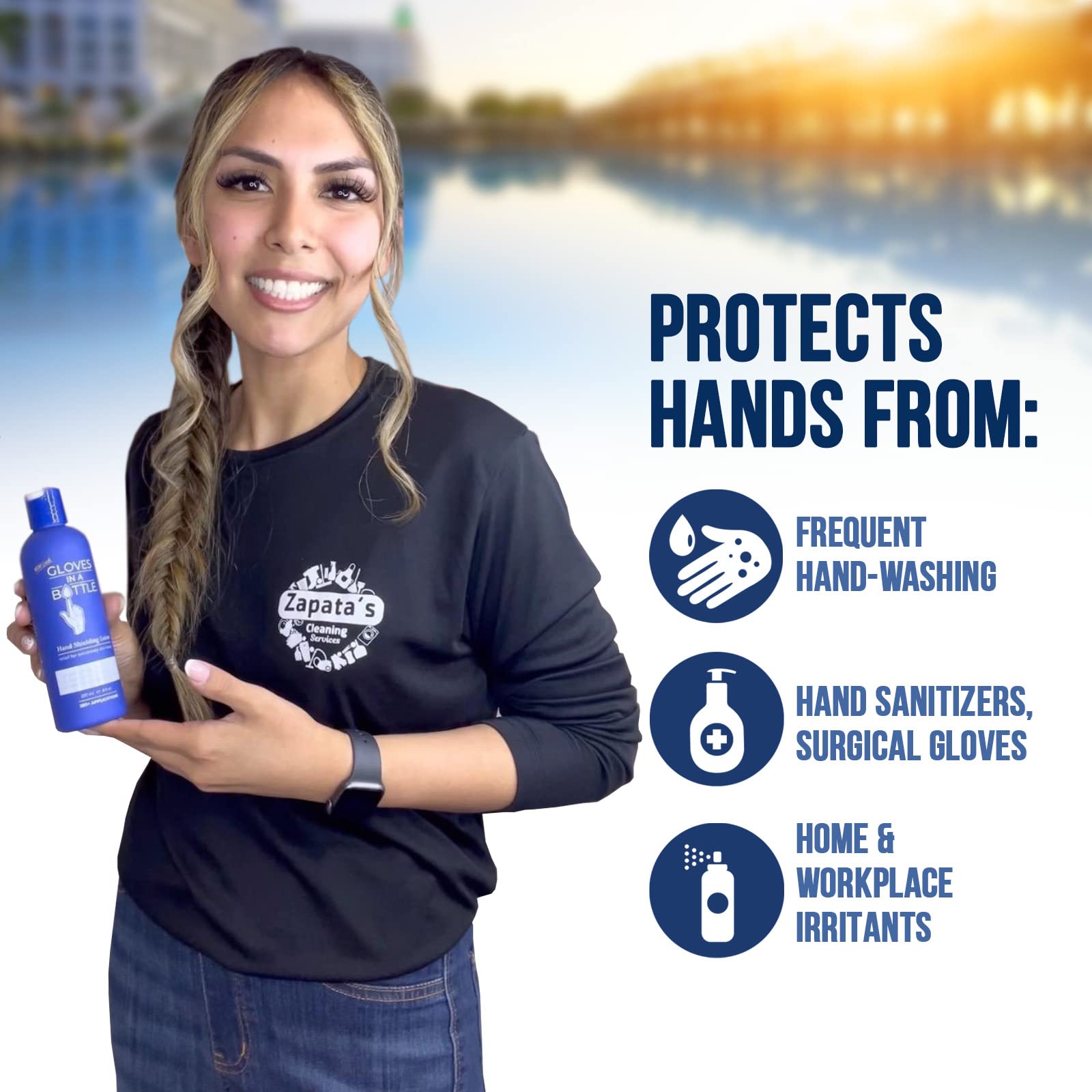 Gloves In A Bottle Shielding Lotion - 6-Pack with Dispenser for Dry Skin (8 oz)