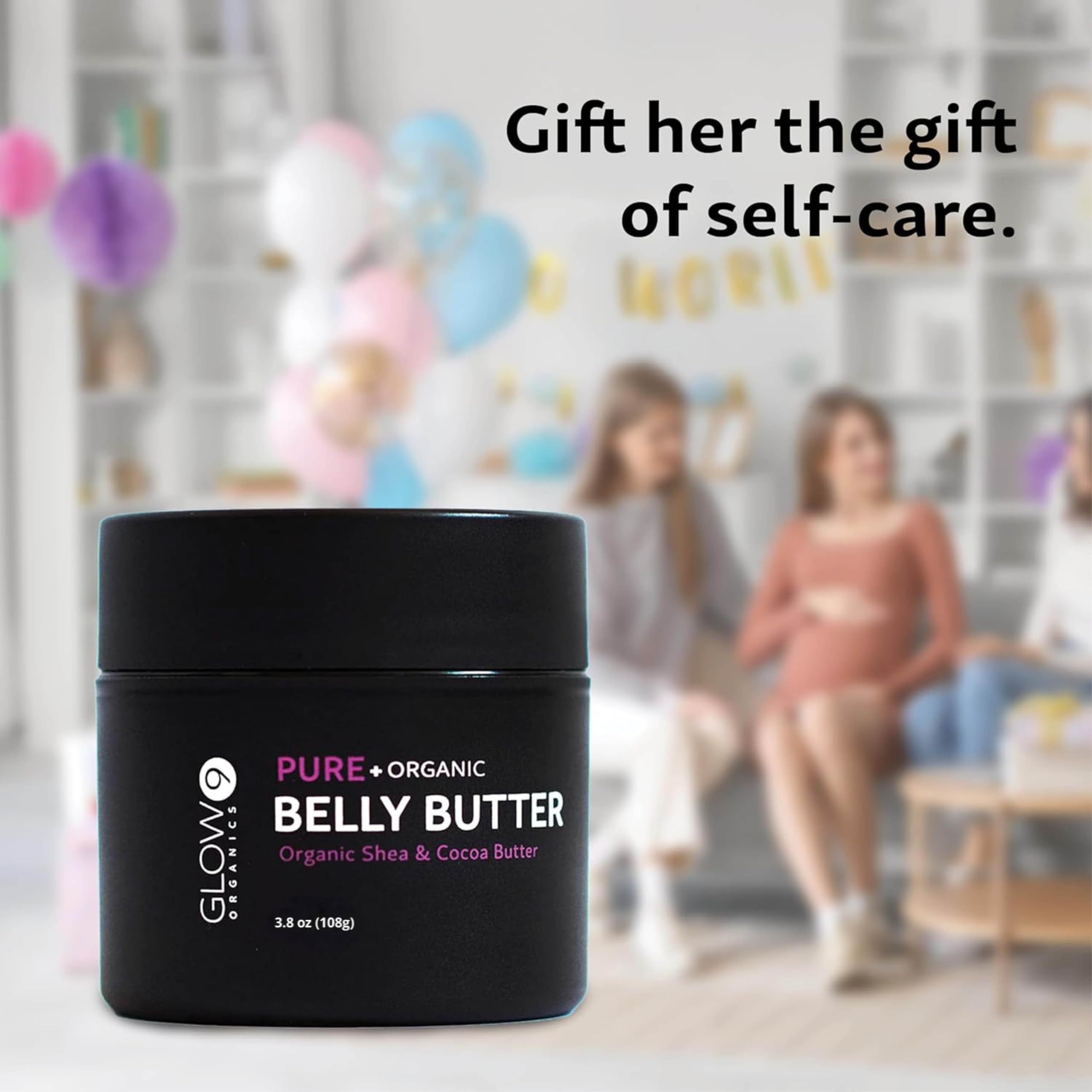 Glow Organics Belly Butter for Pregnancy – Deep Hydration, Fragrance-Free & Pregnancy-Safe